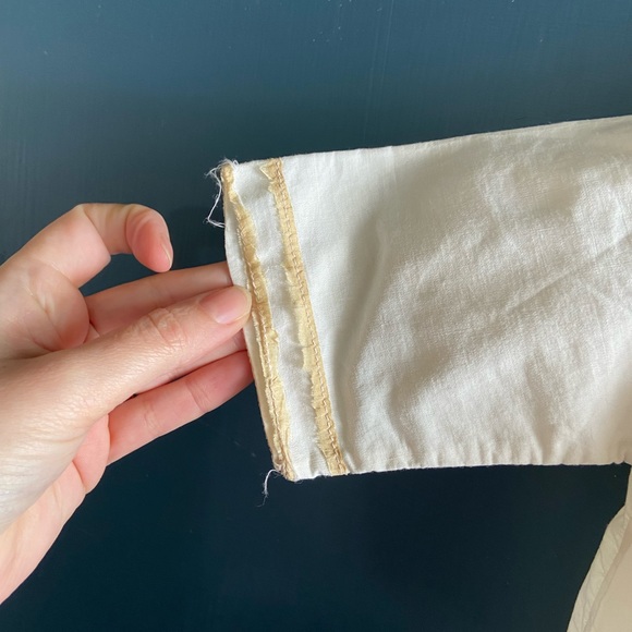 Vintage Baby Infant Smocked Bubble Short Romper White Gathered Antique Bodysuit - Picture 3 of 7